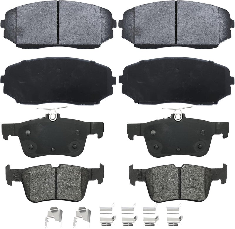 EXPPOWER D1521 D1281 Front & Rear Professional Ceramic Brake Pads Set fit For 2011-2017 For Honda Odyssey - Image 1